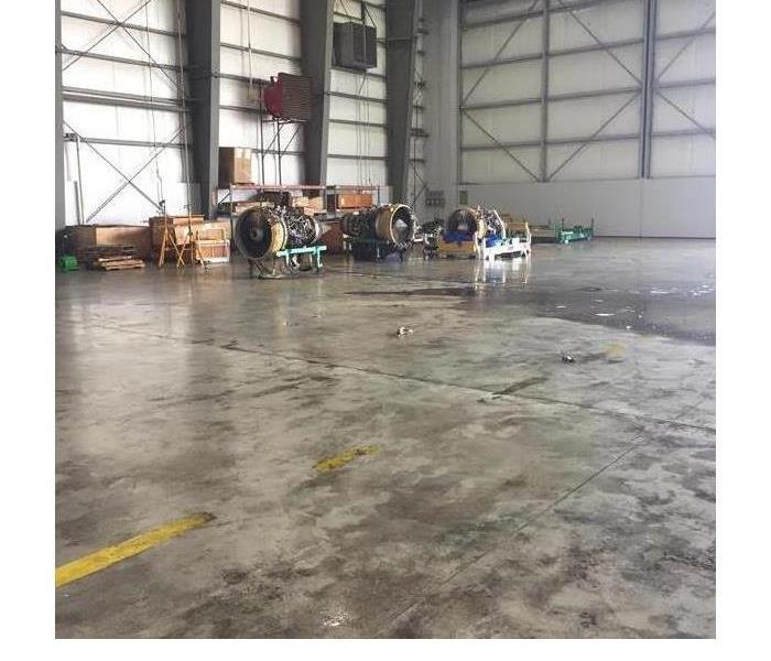 A hangar after being cleaned up by SERVPRO