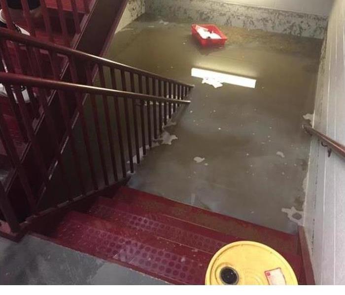 Water damaged staircase 