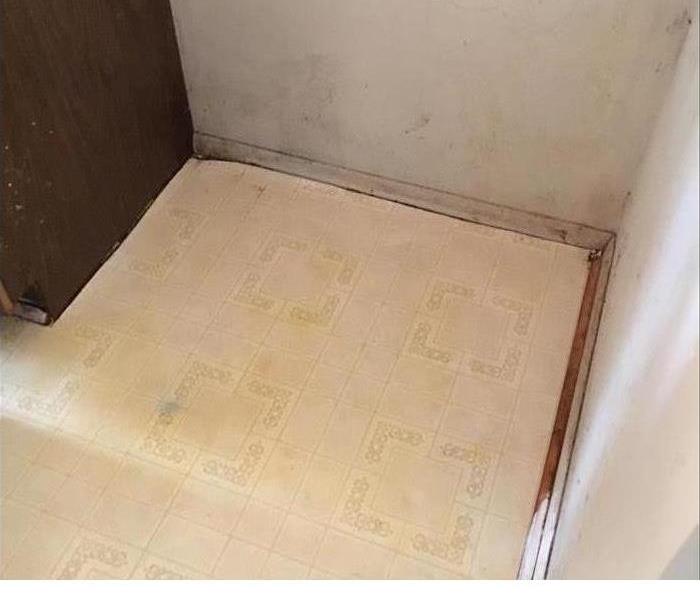 A shower floor that has been cleaned